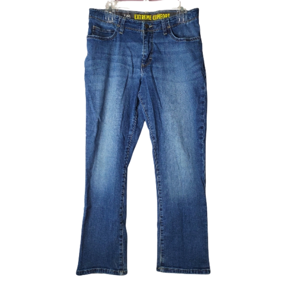 Lee Jeans Extreme Comfort Flex Waist 16 husky Bootcut Medium Wash Denim W30 L25
